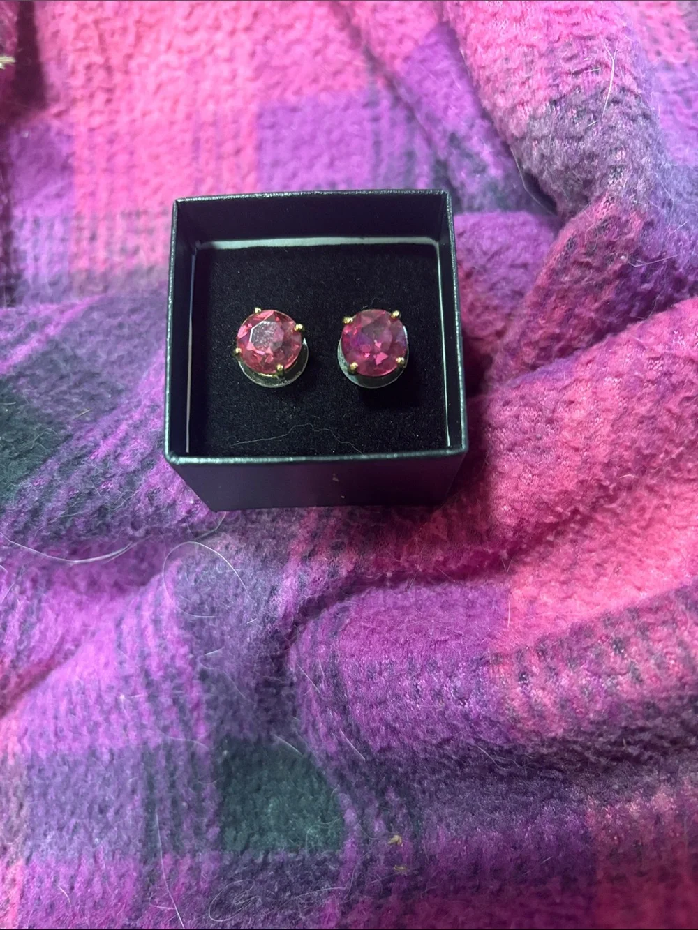 kate spade Pink Crystal Stud Earrings